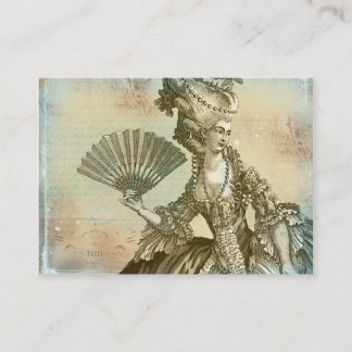 Marie Antoinette Pergament-Visitenkarten Visitenkarte