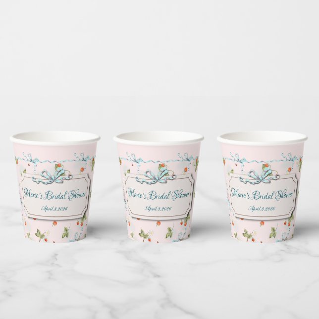 Marie Antoinette Petite Strawberry 8 oz Paper Cup Pappbecher (Multi)