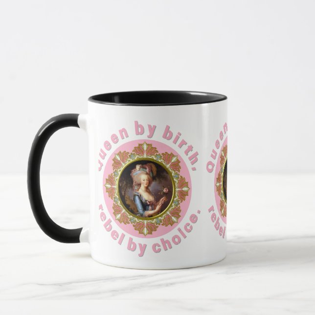 Marie Antoinette Pink Queen Roses Mug (Gauche)