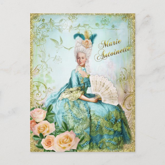 Marie Antoinette Portrait Postcard Smaragdgarten Postkarte (Vorderseite)