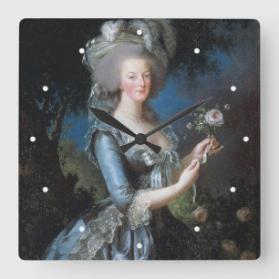 Marie Antoinette Quadratische Wanduhr