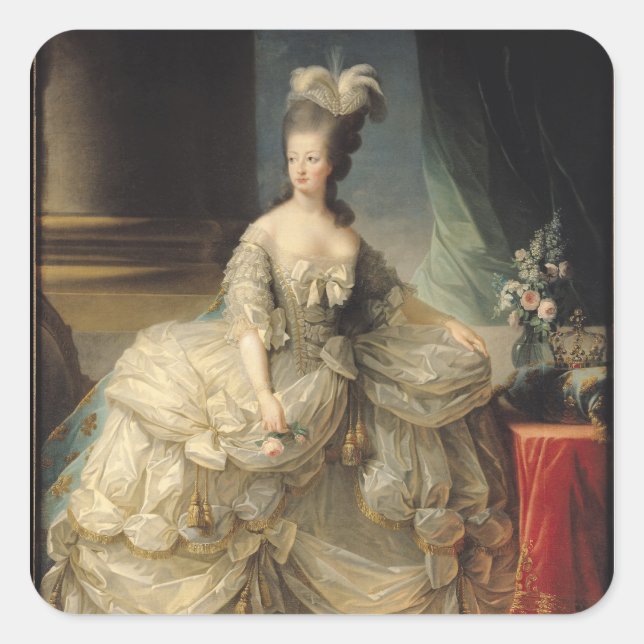 Marie Antoinette Queen of France, 1779 Quadratischer Aufkleber (Vorderseite)