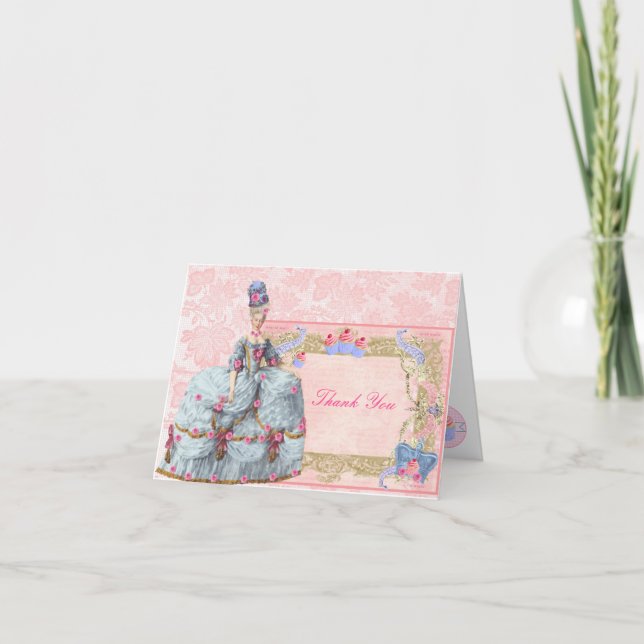 Marie Antoinette Queen of France Dankeskarte (Vorderseite)
