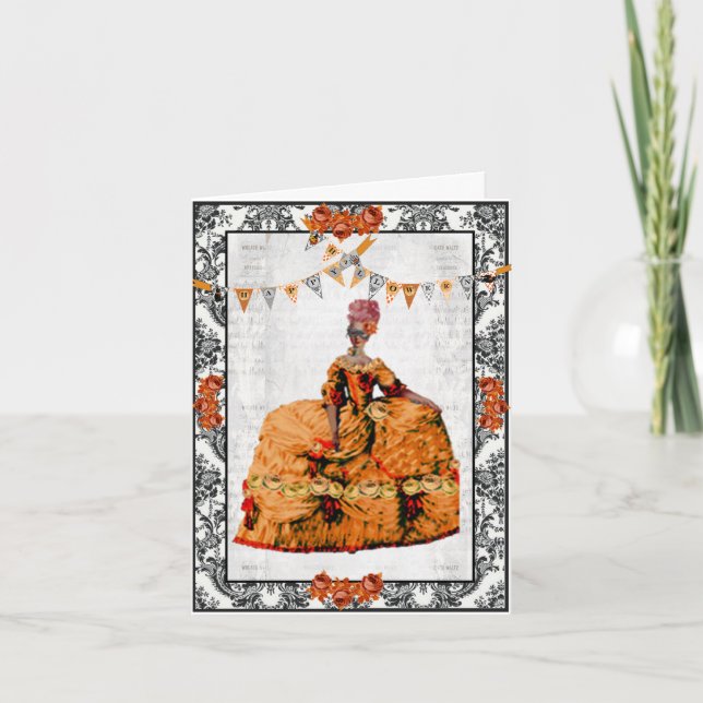 Marie Antoinette Queen of France Halloween Dankeskarte (Vorderseite)