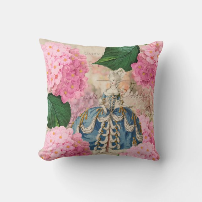 Marie Antoinette Redoute Blumenthrow-Kissen Kissen (Vorderseite)