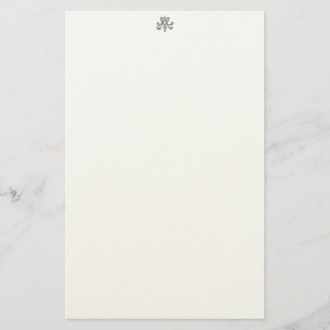 Marie Antoinette – Royal Monogram – Shabby chic Briefpapier (Vorderseite)