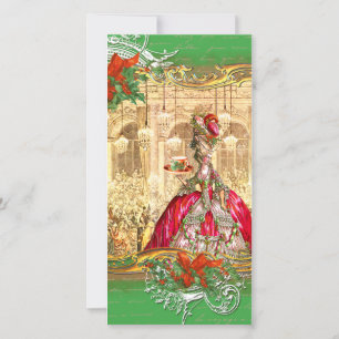 Marie Antoinette Tea Party Carte photo de Noël