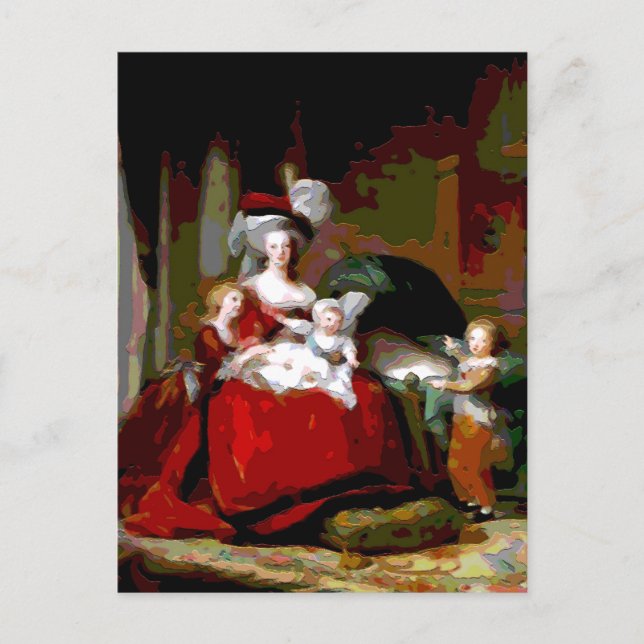 Marie Antoinette und ihre Kinder ~ Postkarte (Vorderseite)