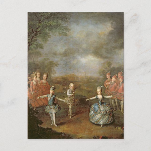 Marie Antoinette und ihre Schwestern Postkarte (Vorderseite)