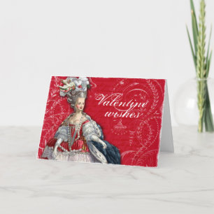 Marie Antoinette Valentine Schnörkels Feiertagskarte