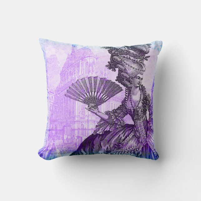 Marie Antoinette Versailles lila Dunst-Kissen Kissen (Vorderseite)