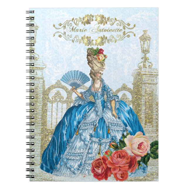 Marie Antoinette Verseilles Blue notebook Notizblock (Vorderseite)