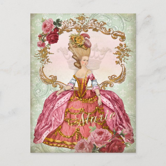 Marie Antoinette Verseilles Queen Postcard Postkarte (Vorderseite)