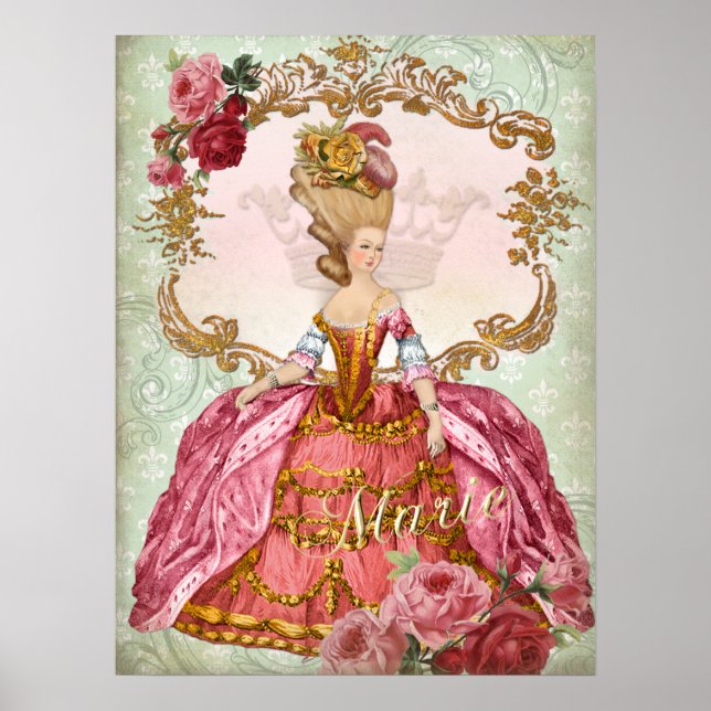 Marie Antoinette Verseilles Queen Print Poster (Vorne)