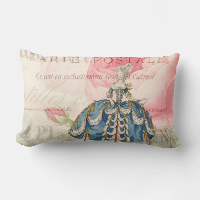 Marie Antoinette Vintage Lumbar Coussin (Recto)
