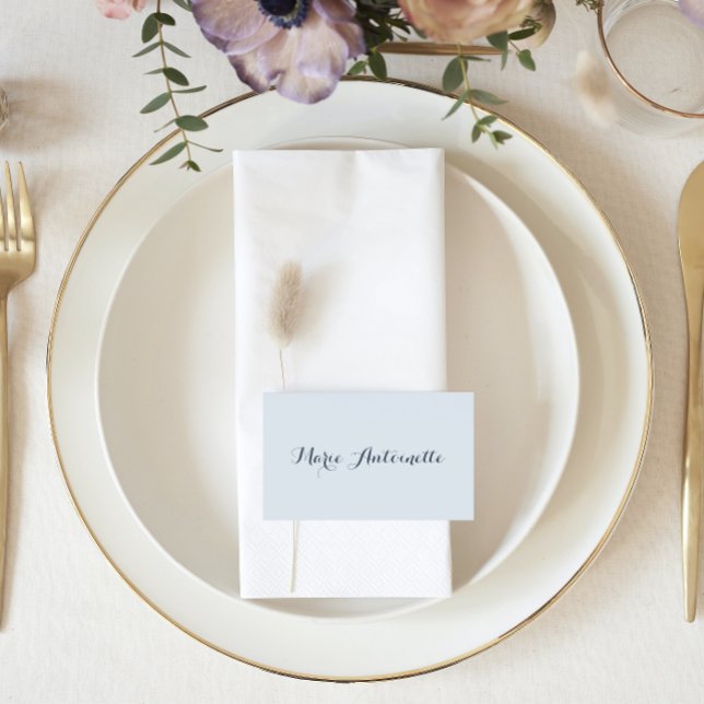 Marie Antoinette Wedding Rokoko Dusty Blue Platzkarte (Von Creator hochgeladen)