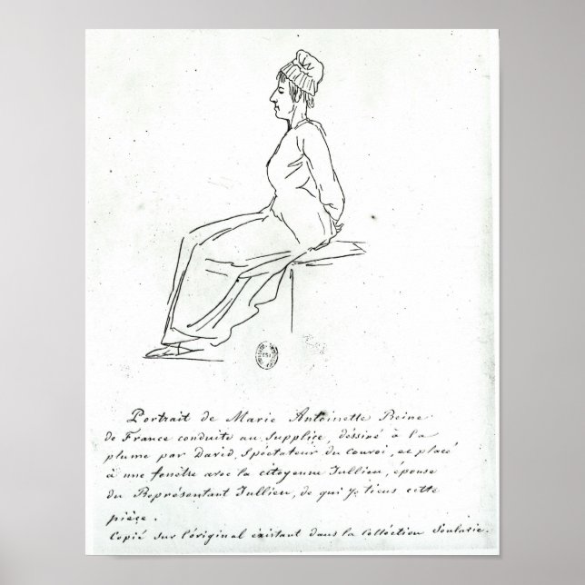 Marie-Antoinette Weg zur Hinrichtung Poster (Vorne)