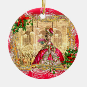 Marie Antoinette Weihnachten in Versailles Keramik Ornament