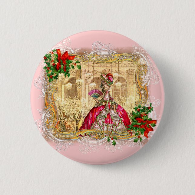 Marie-Antoinette-Weihnachtsball Button (Vorderseite)