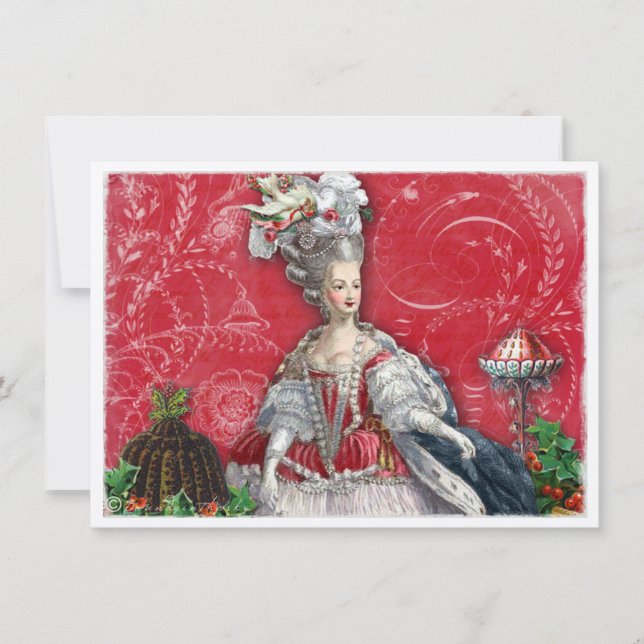 Marie Antoinette Weihnachtsnachte Einladung (Vorderseite)