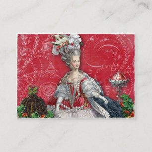 Marie Antoinette Weihnachtsnachtisch-Visitenkarten Visitenkarte