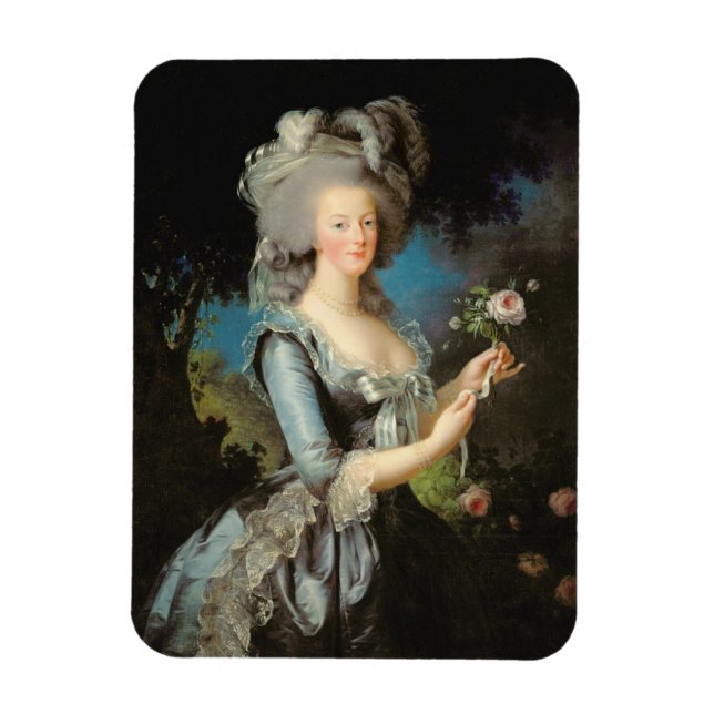 Marie Antoinette with a Rose, 1783 Magnet (Vertikal)