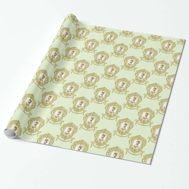 Marie Antoinette Wrapping Paper Geschenkpapier (Ungerollt)