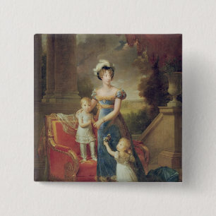 Marie-Caroline de Bourbon mit ihren Kindern Button