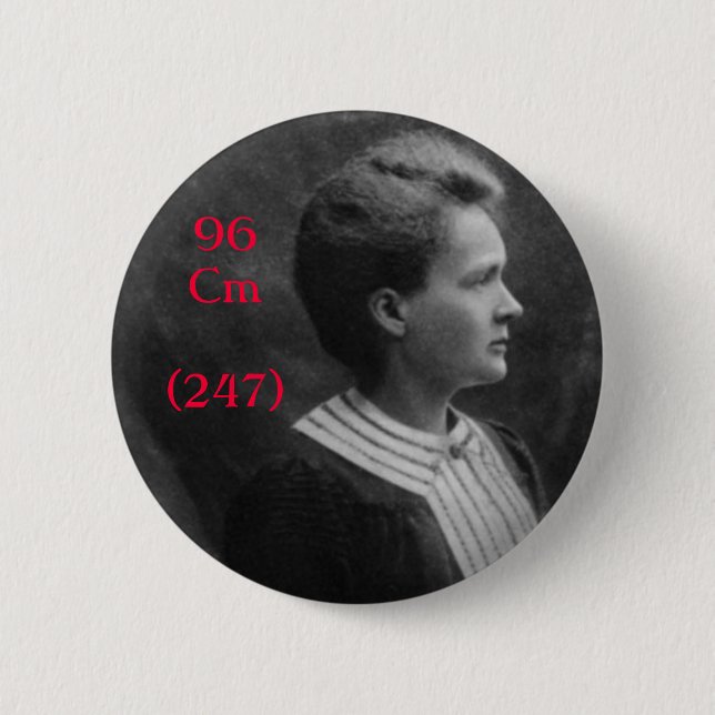 Marie Curie-Curium Button (Vorderseite)