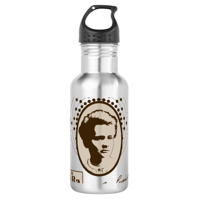 Marie Curie Edelstahlflasche (Vorderseite)