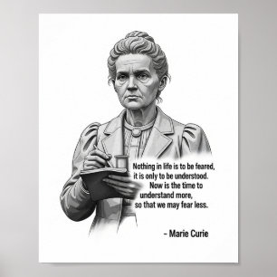 Marie Curie Inspirierendes Wissenschaftsposter – P Poster