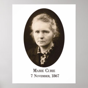 Marie Curie-Kunst-Druck Poster