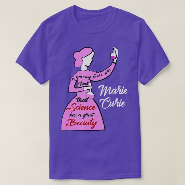 Marie Curie Science Chemie Beautiful T-Shirt (Design vorne)