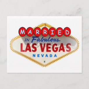 MARIÉ Dans Fabulous Las Vegas Carte Postale