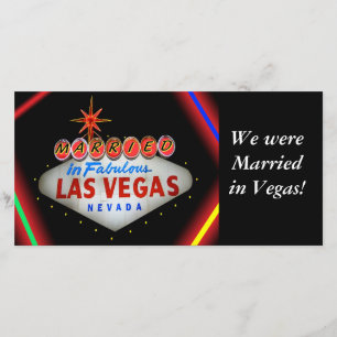 Marié dans le carte photo de Las Vegas