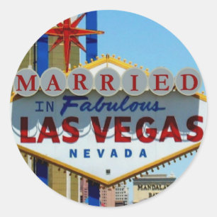MARIÉ DANS LE FABULEUX Sticker LAS VEGAS