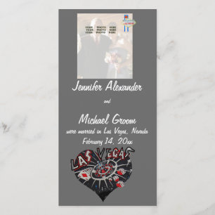 Marié dans le faire-part de photo de Las Vegas