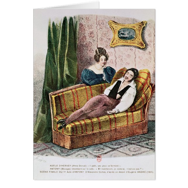 Marie Dorval in der Rolle von Adele d'Hervey (Vorne)