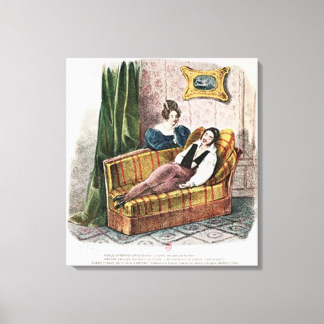 Marie Dorval in der Rolle von Adele d'Hervey Leinwanddruck (Vorderseite)