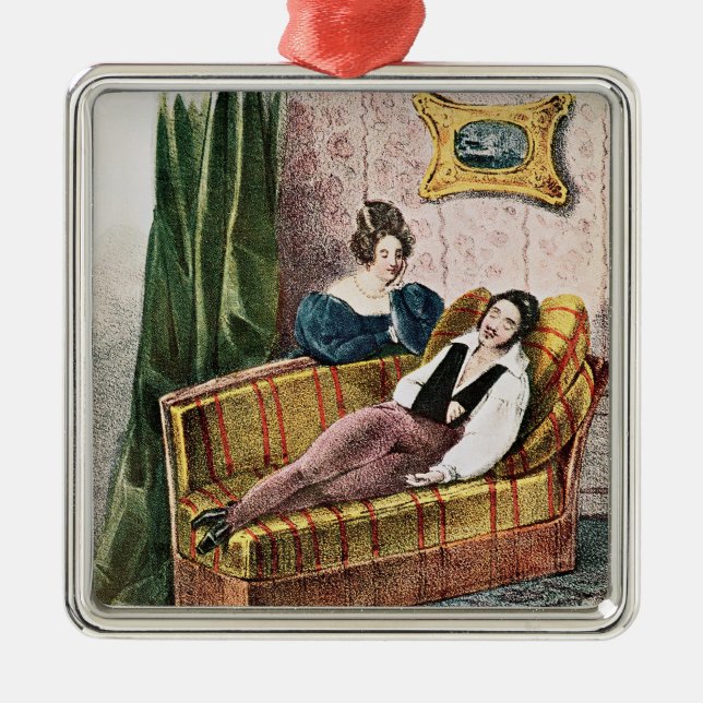 Marie Dorval in der Rolle von Adele d'Hervey Silbernes Ornament (Vorne)