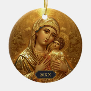 Marie et bébé Jésus Ornements religieux de Noël