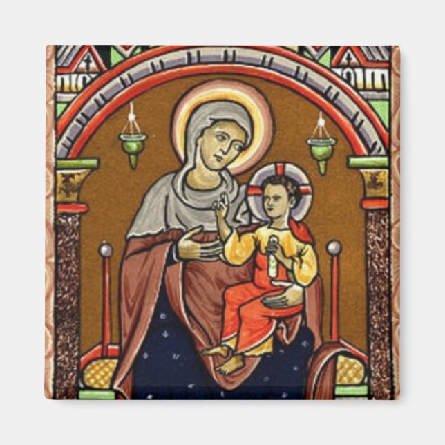 Marie et Jésus Magnet Vintage (Devant)