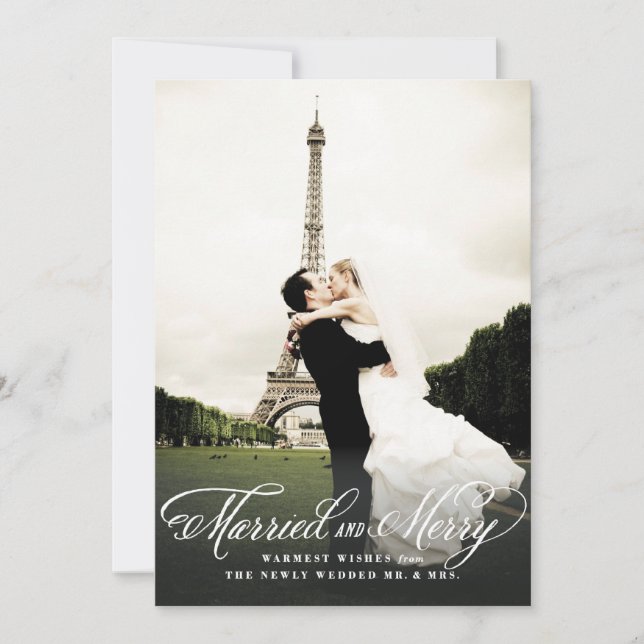 Marié et Joyeux Carte photo (Devant)