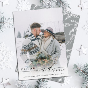 Marié et Joyeux nouveau marié Carte photo de vacan