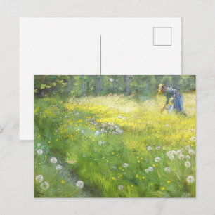 Marie Krøyer im Garten in Skagen-PS Kroyer Postkarte
