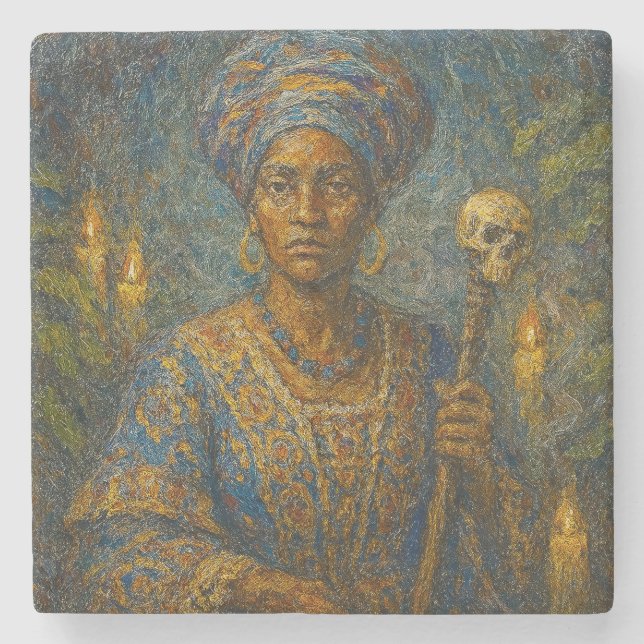 Marie Laveau Steinuntersetzer (Vorderseite)