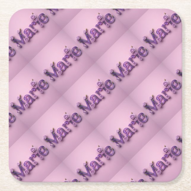 Marie Lila Pink Untersetzer Set (Vorderseite)