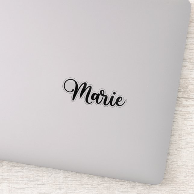 Marie Name - Handgeschriebene Kalligrafie Aufkleber (Detail)