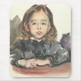 Marie-Portrait (Niedliches Jungmädchen) Mousepad