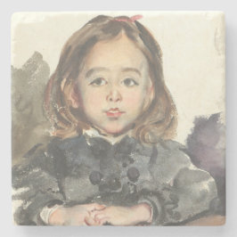 Marie-Portrait (Niedliches Jungmädchen) Steinuntersetzer